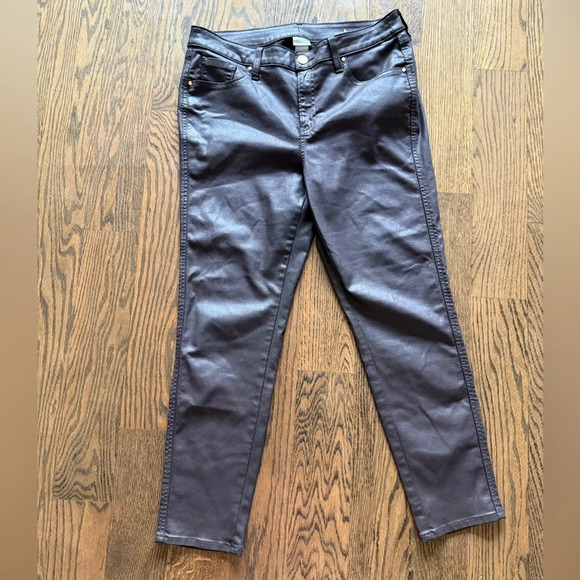 Chico’s Brown Coated Ankle Jean Size 12 - Picture 3 of 5